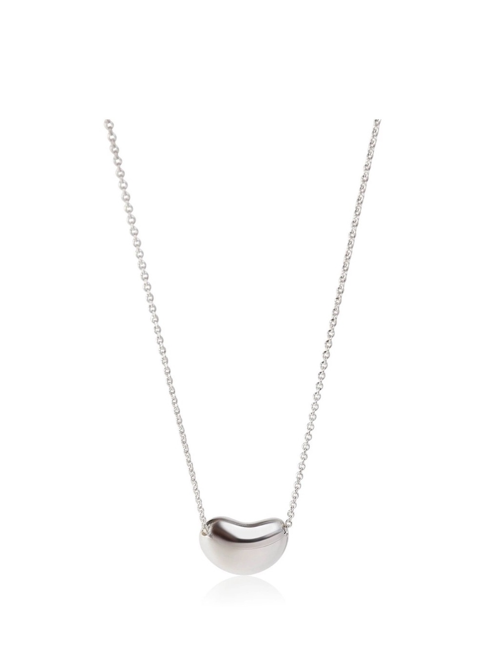 Tiffany & Co. Silver Bean Pendant Necklace